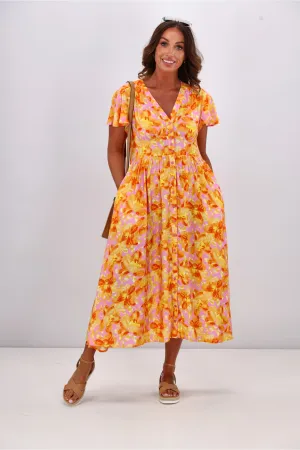 Sunday Boho Katelyn Dress Pink Floral
