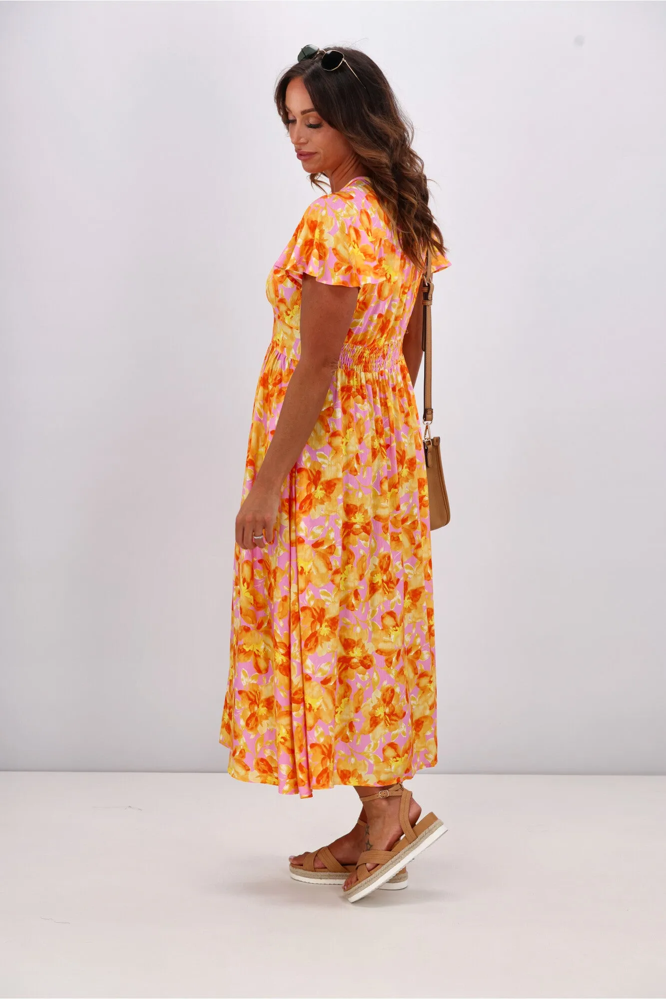 Sunday Boho Katelyn Dress Pink Floral