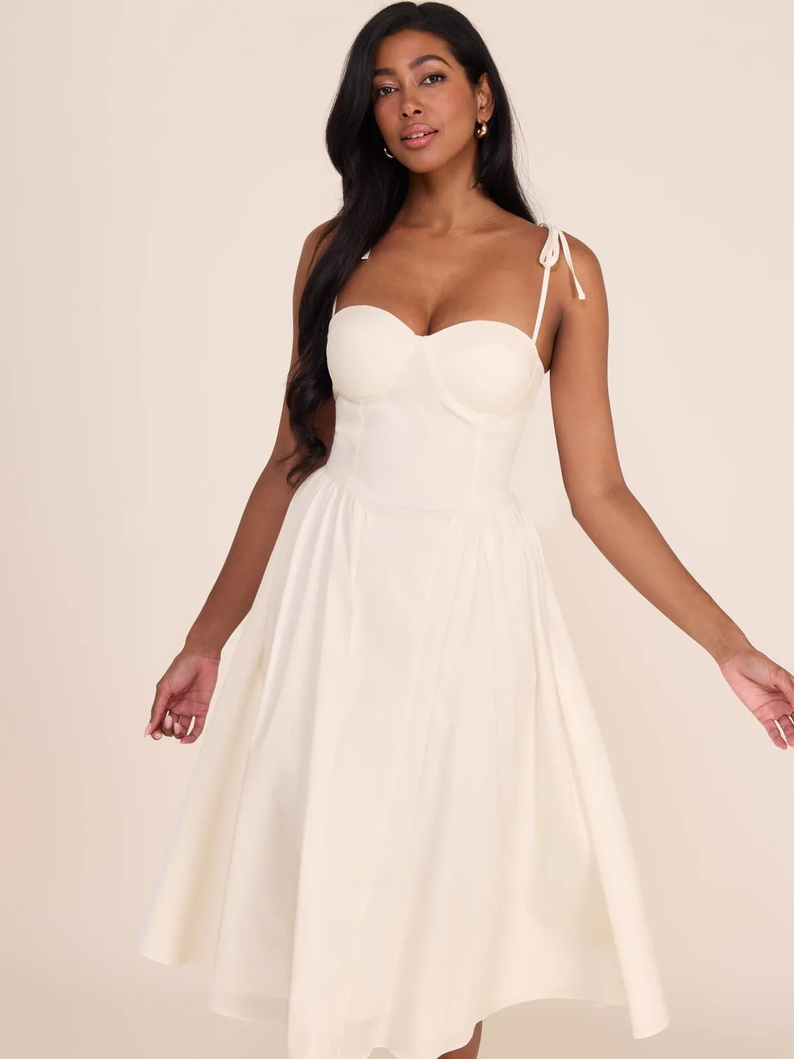 Sweetheart Poplin Fit & Flare Dress