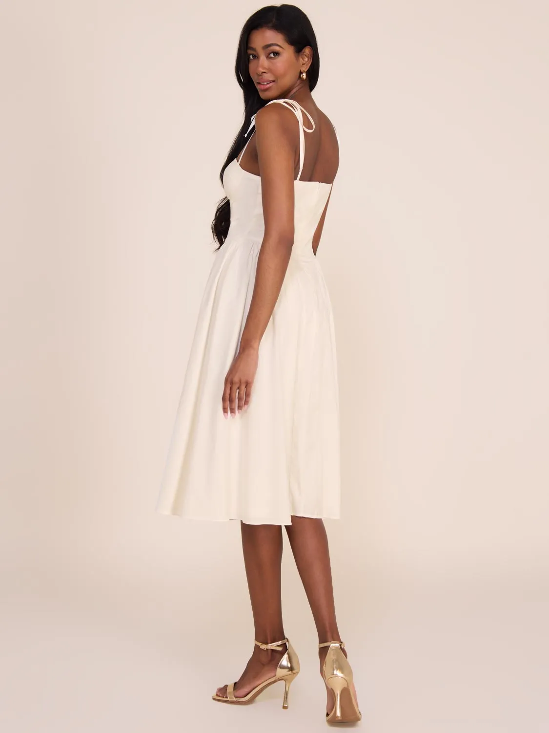 Sweetheart Poplin Fit & Flare Dress