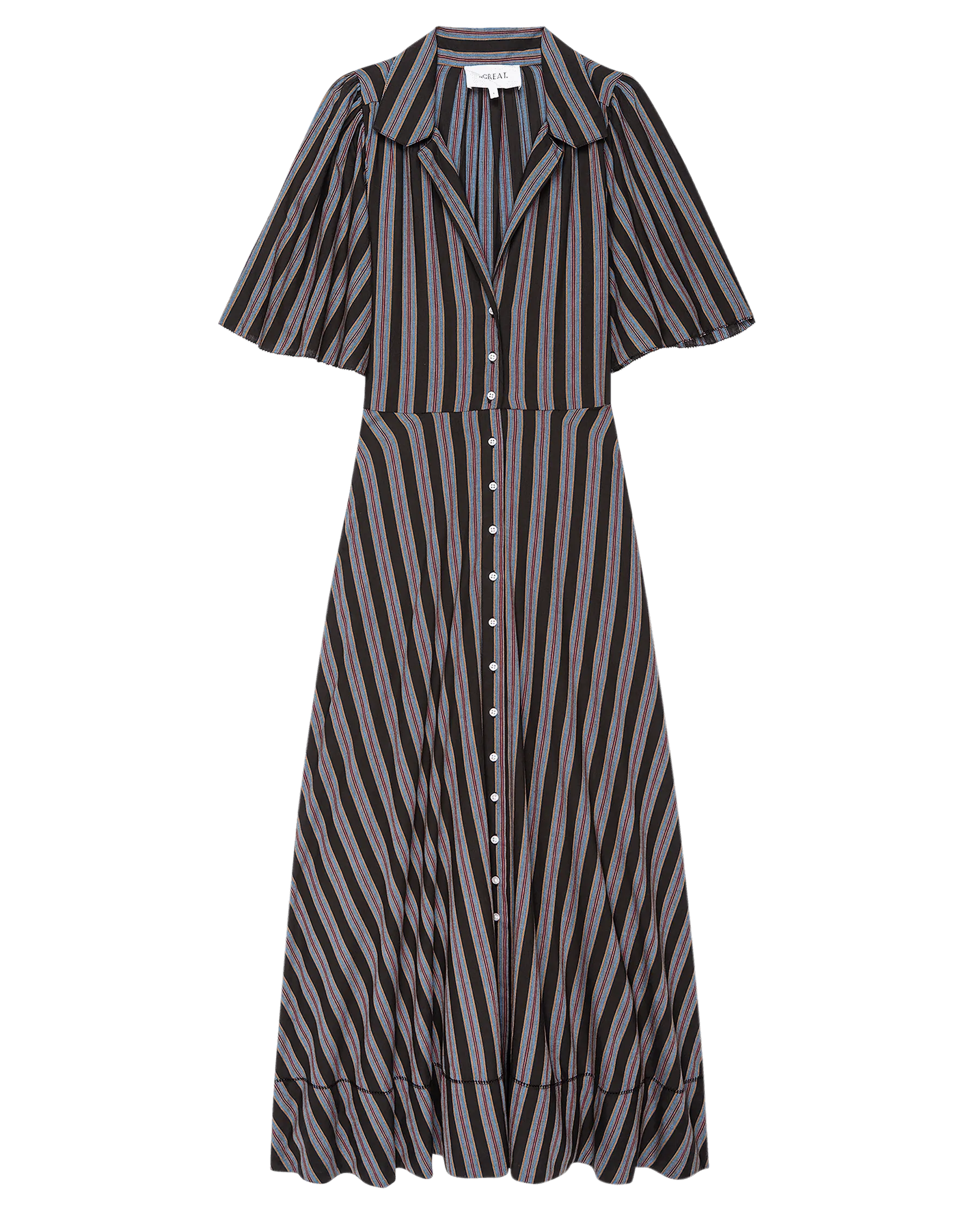 The Bridge Dress. -- Black Frontier Stripe