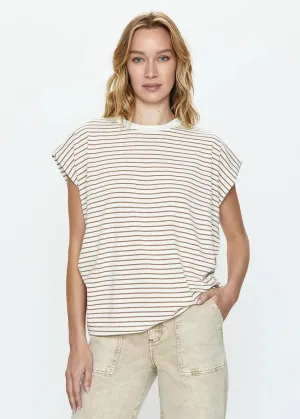 Trina Muscle Tee - Sable Stripe