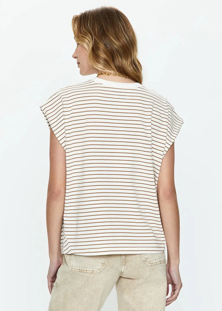 Trina Muscle Tee - Sable Stripe