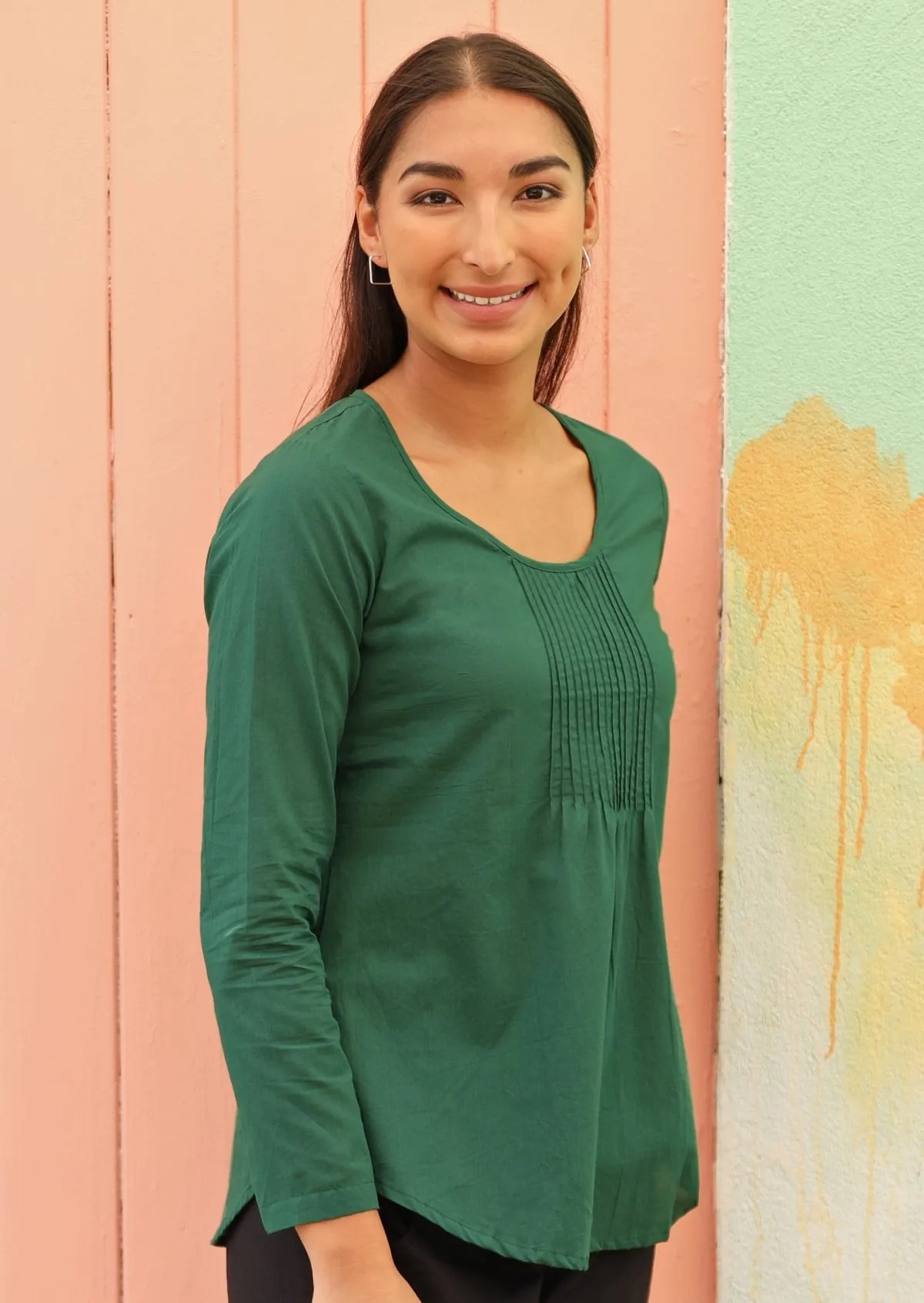 Tulsi Long Sleeve Top Hunter Green