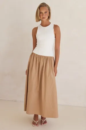 Valentina Maxi Dress (Beige)