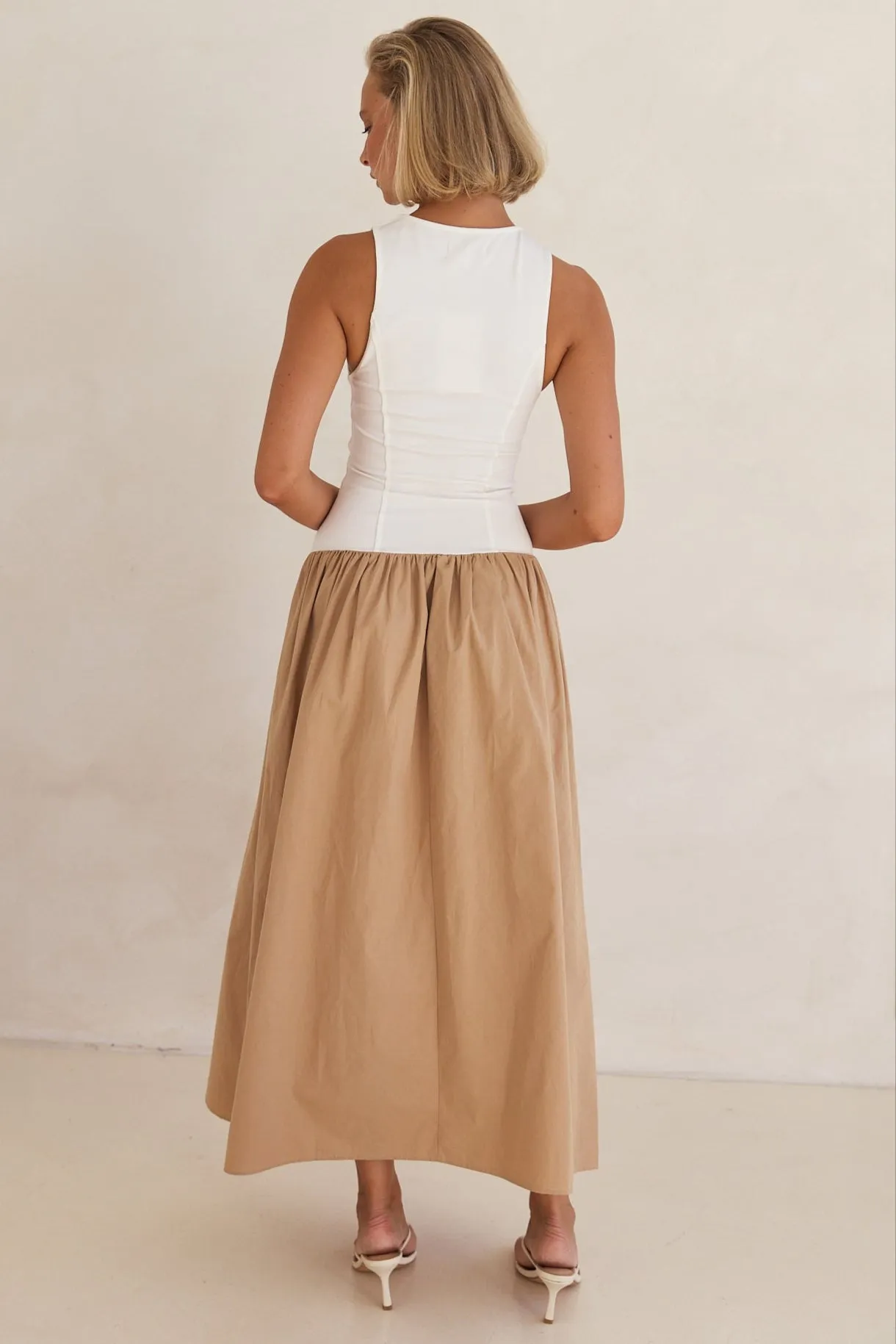Valentina Maxi Dress (Beige)