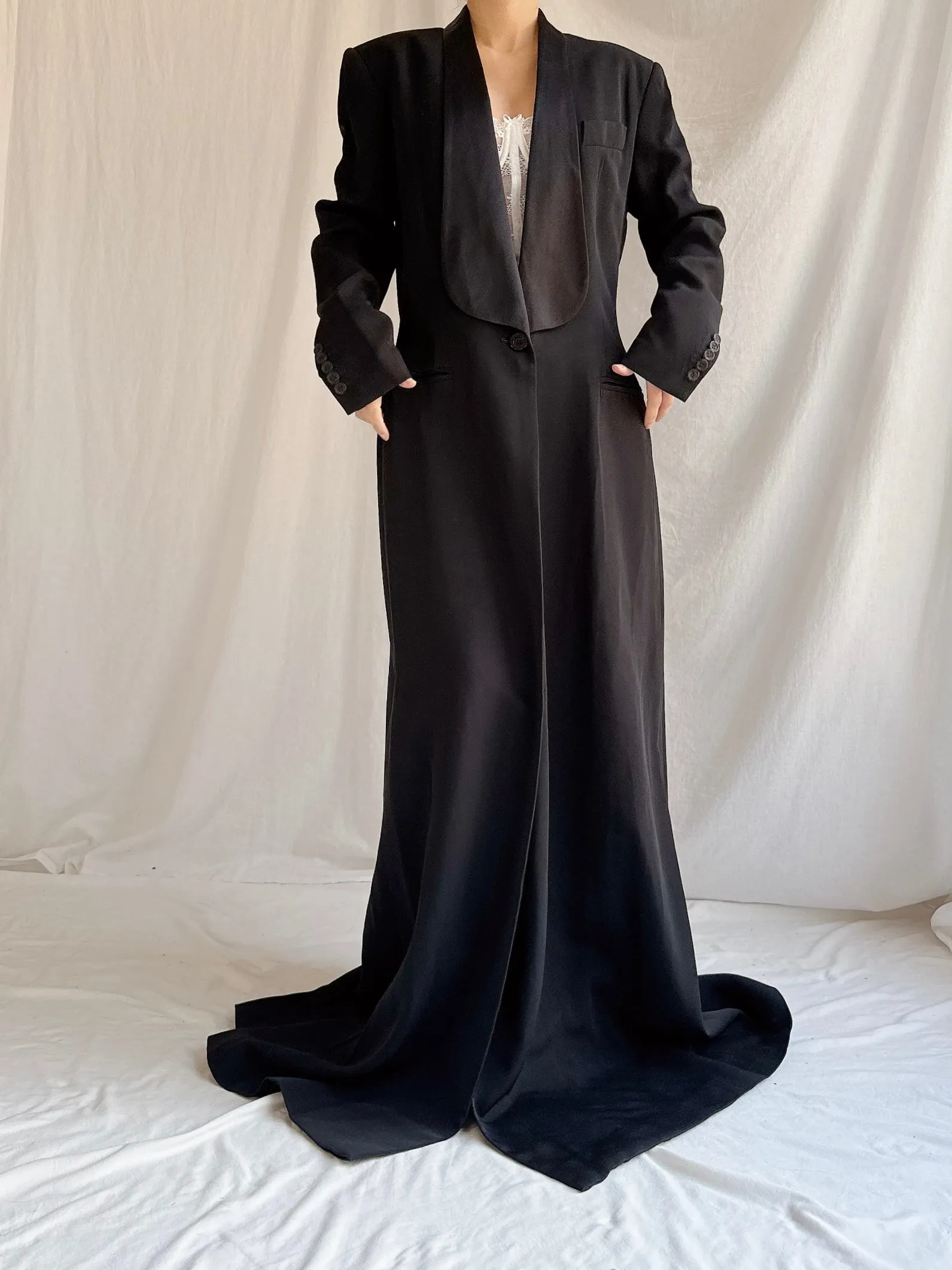 Vintage Jasper Long Tuxedo Coat - M