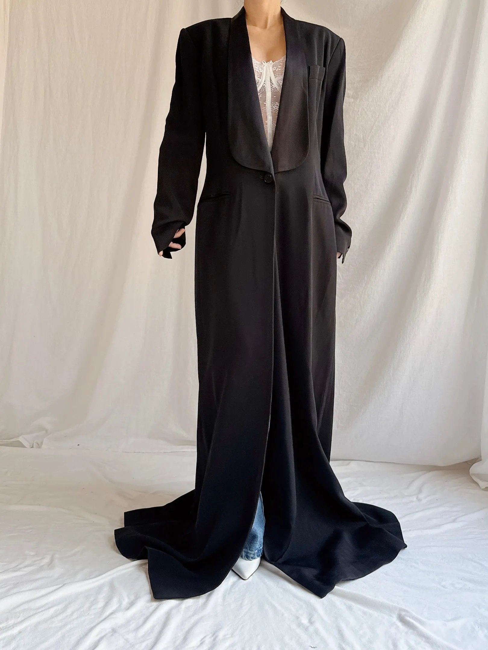 Vintage Jasper Long Tuxedo Coat - M