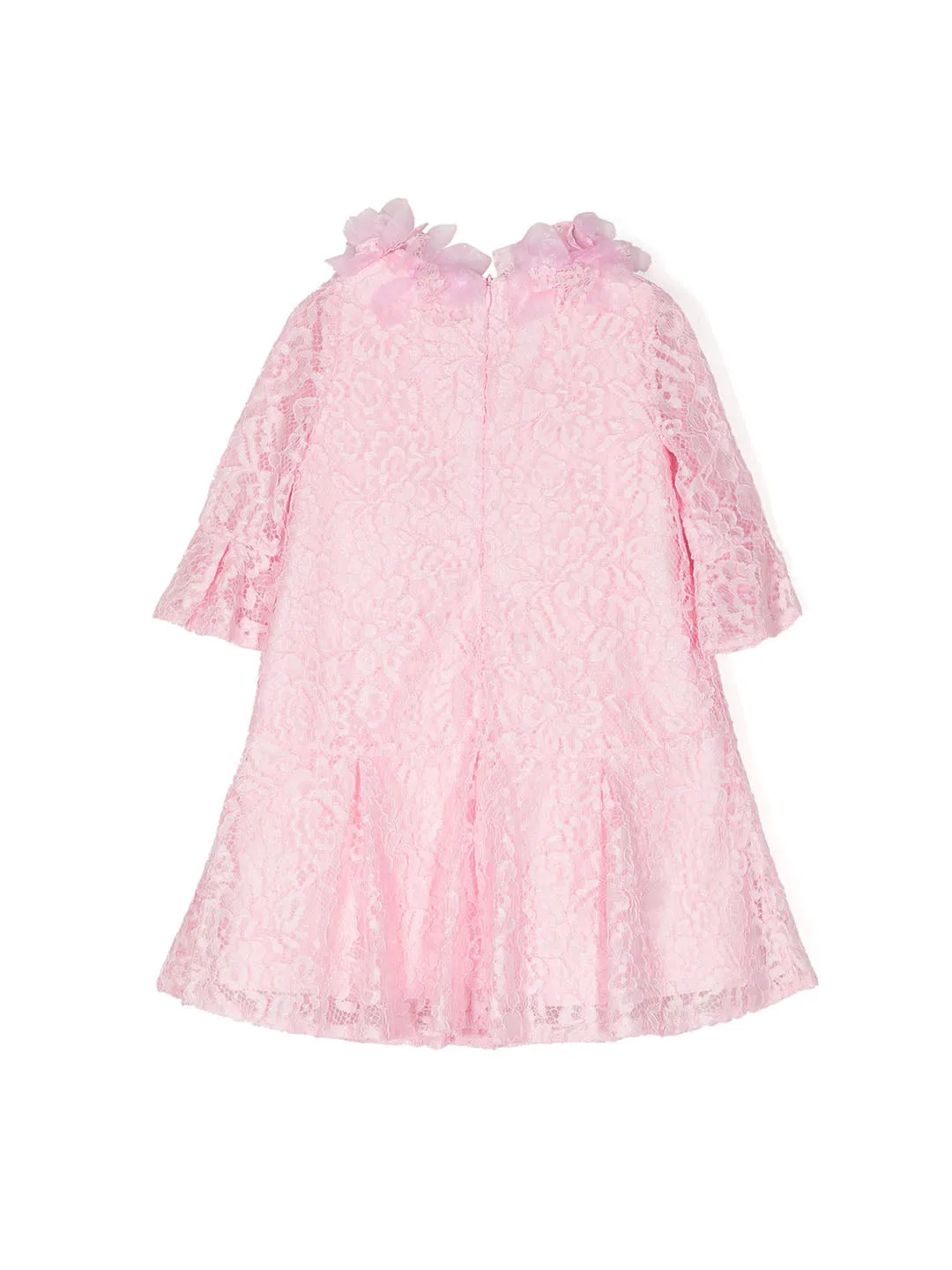 Volant-Embroidered Lace Dress