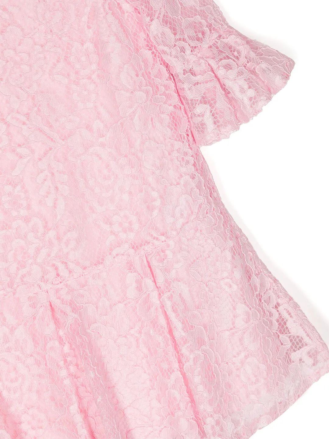 Volant-Embroidered Lace Dress