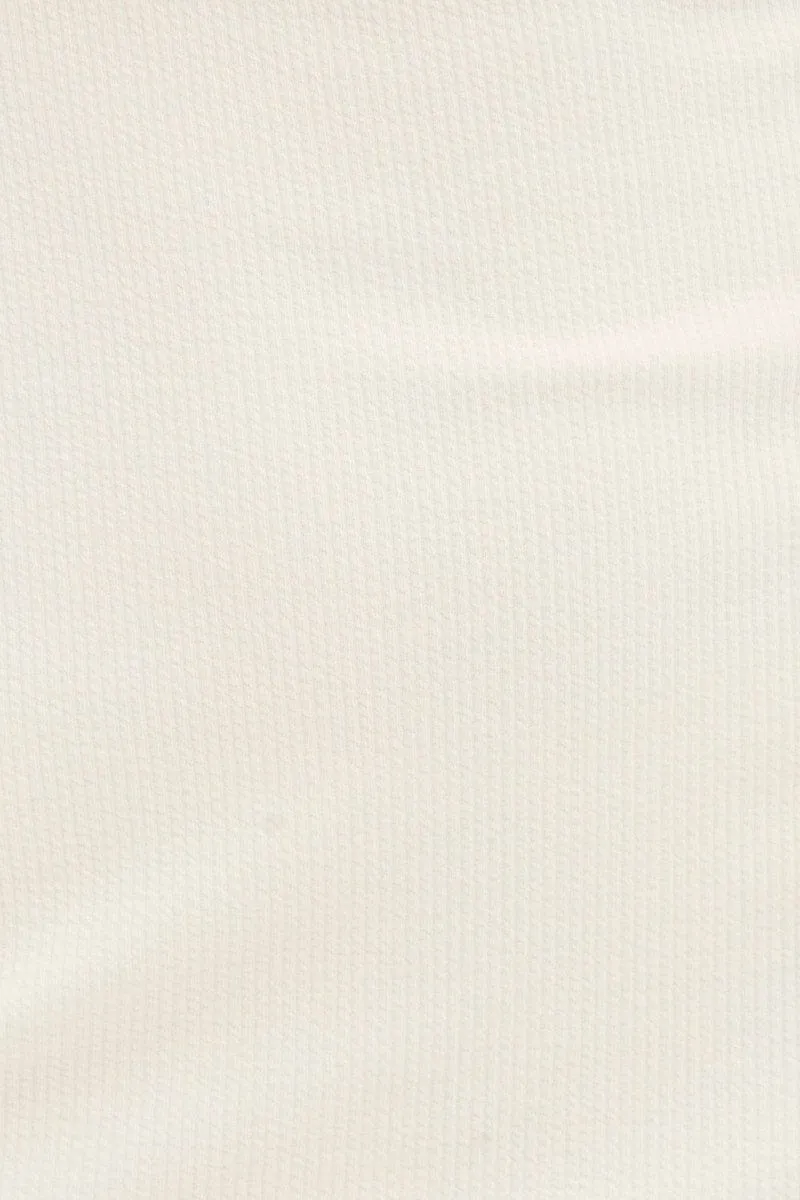 White Mini Dress Sleeveless Round Neck Cut Out