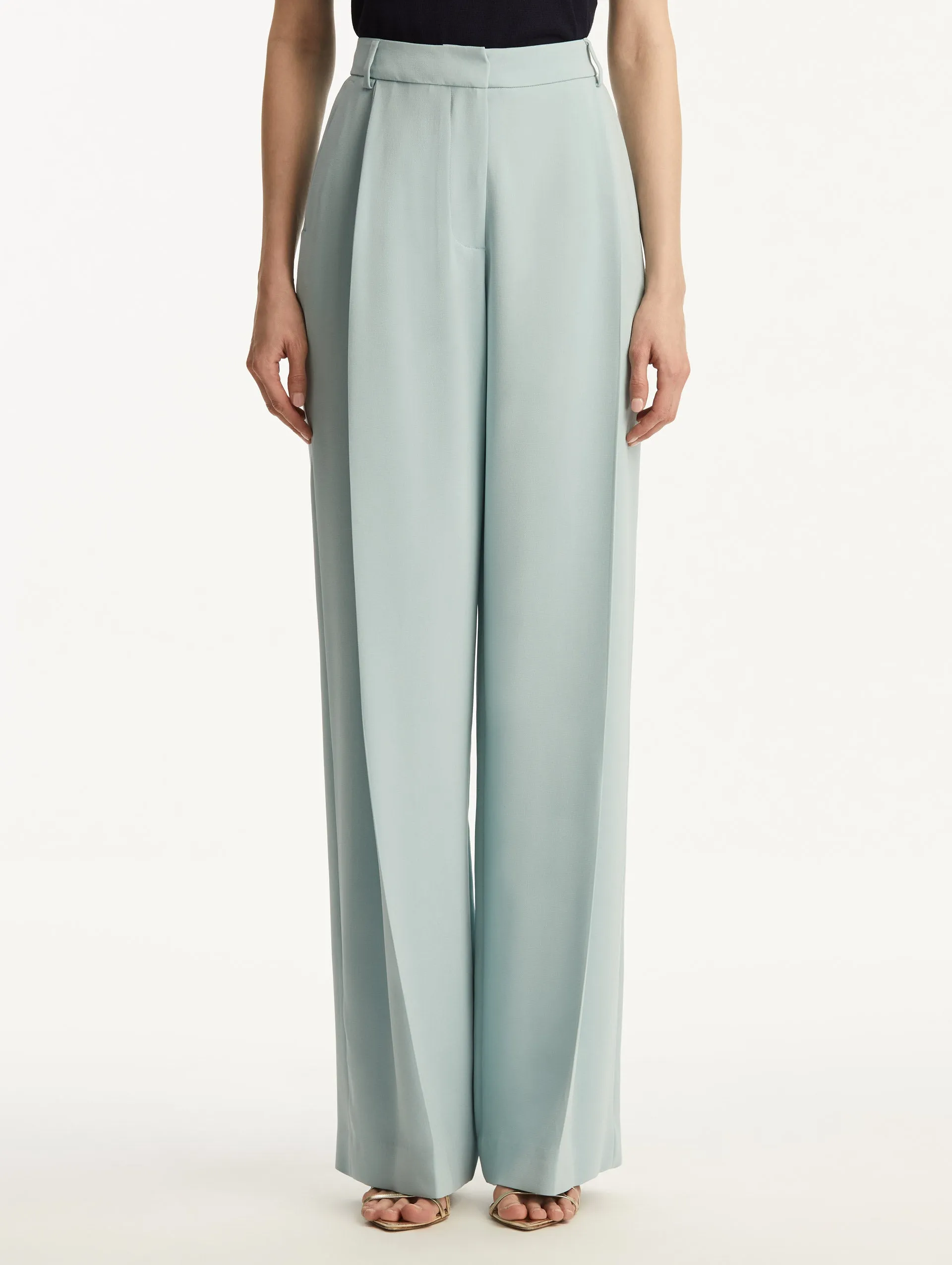 Wide Leg Silk Georgette Pant