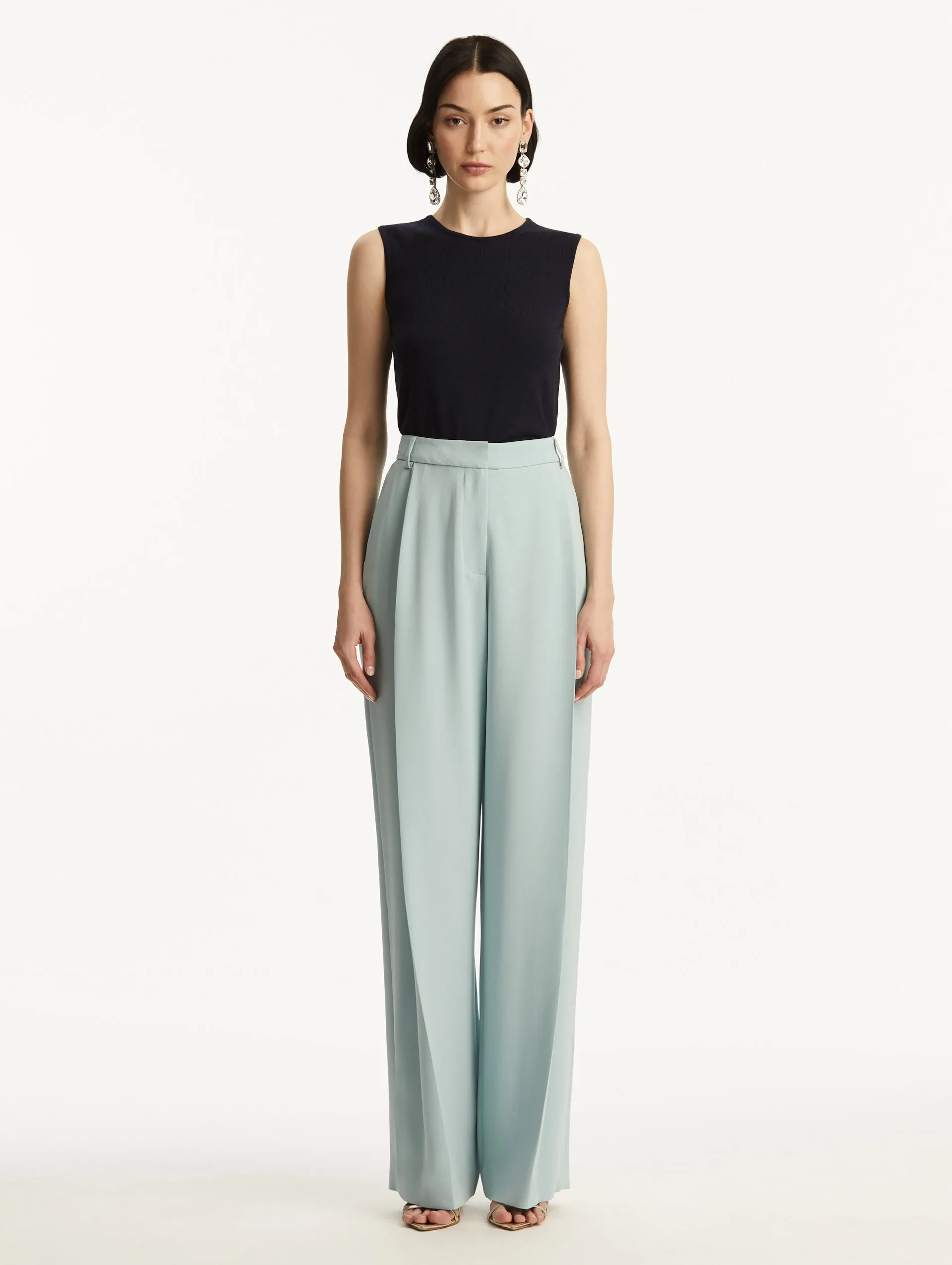 Wide Leg Silk Georgette Pant