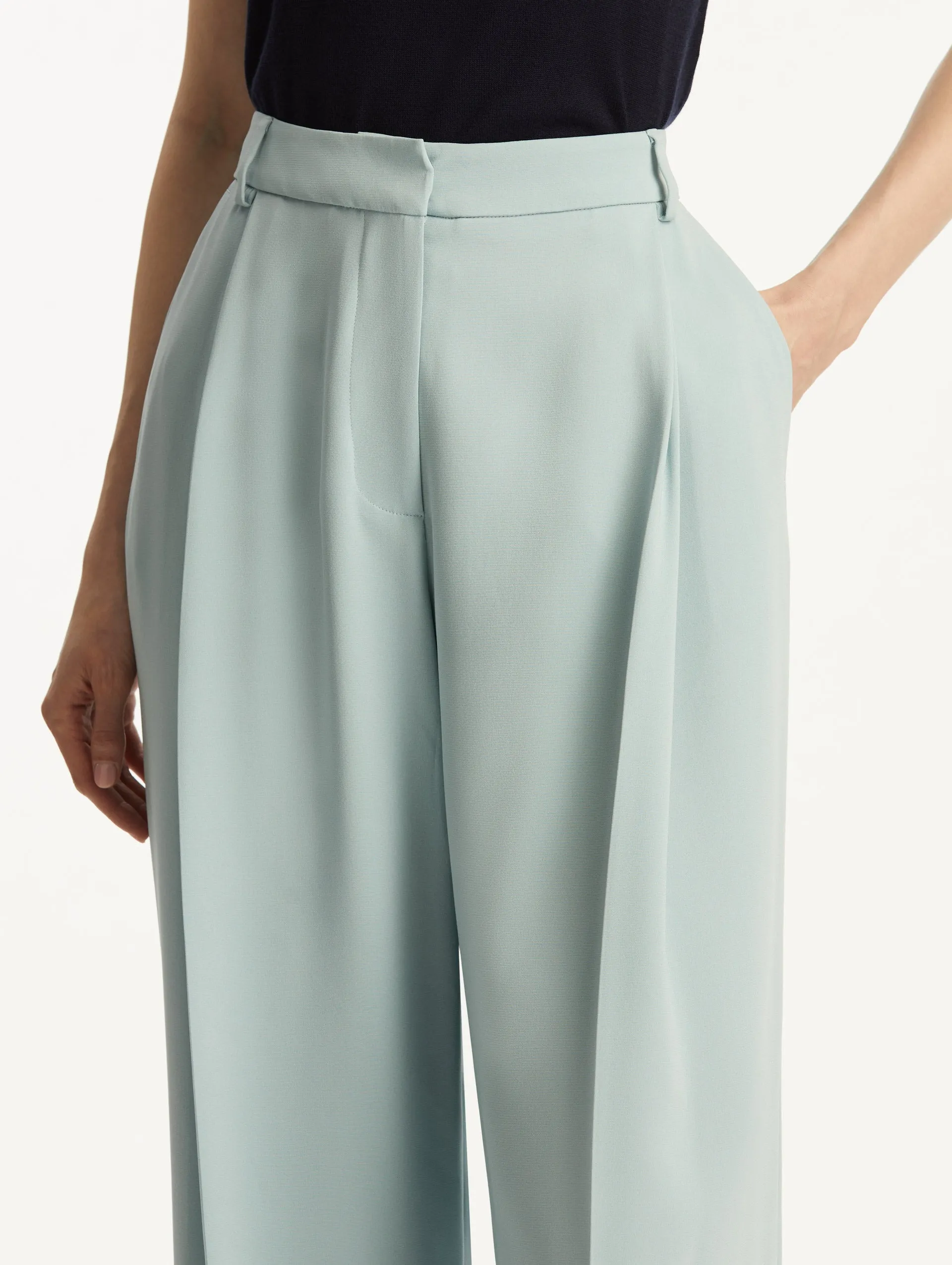 Wide Leg Silk Georgette Pant