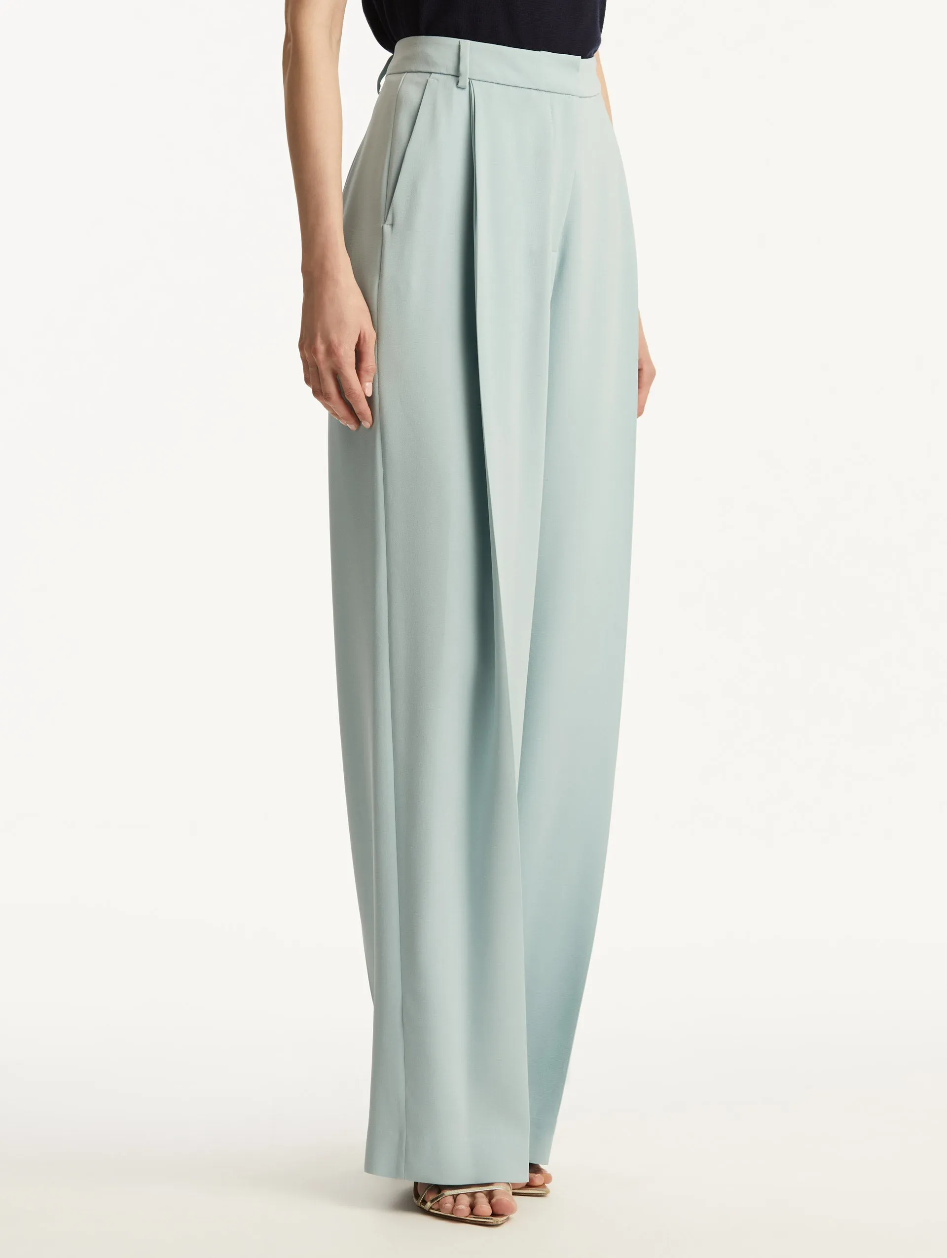 Wide Leg Silk Georgette Pant