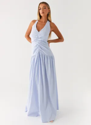 Worth The Wait Maxi Dress - Heather Blue