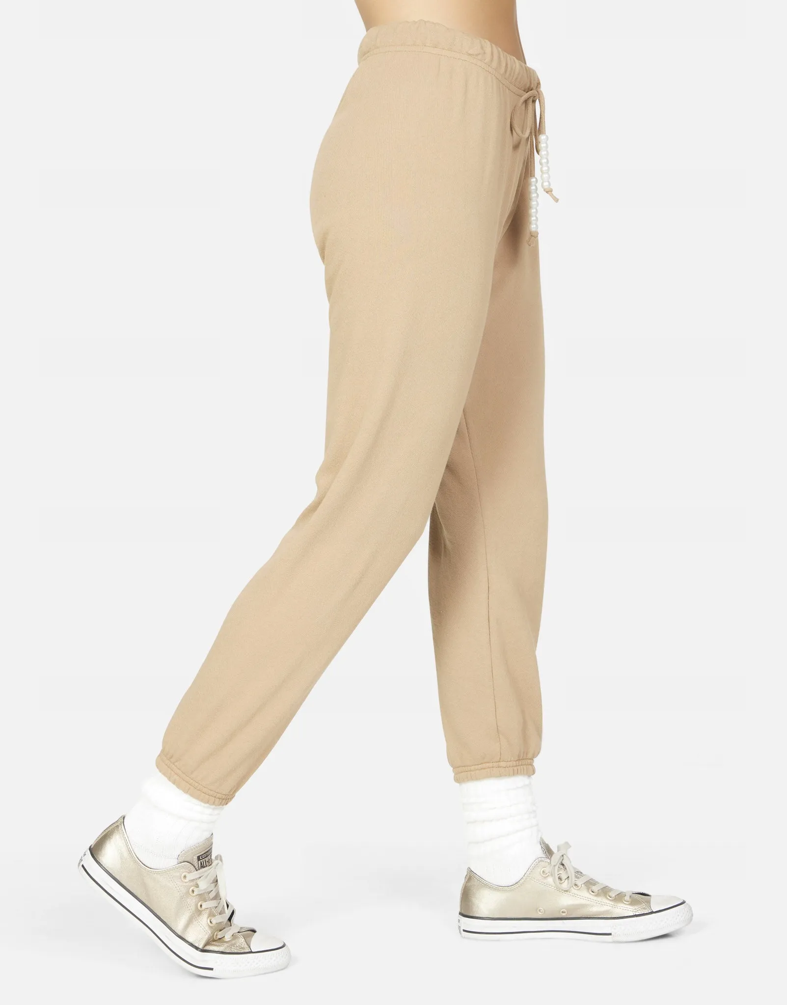 Xenos Crop Sweatpant w/Pearls